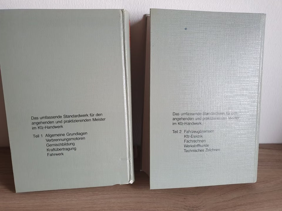 Die Meisterprüfung im Kfz-Handwerk, Hans Jörg Leyhausen – Rückseiten mit Inhaltsübersicht