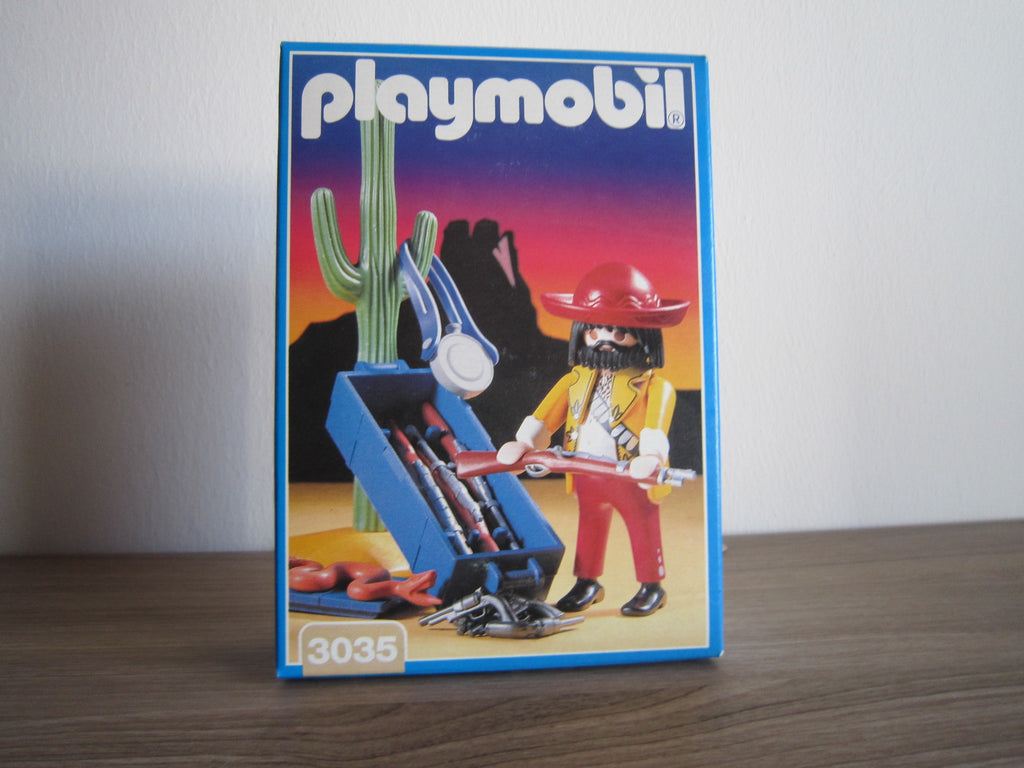 PLAYMOBIL 3035 Waffenhändler – original verschlossene Verpackung Vorderseite