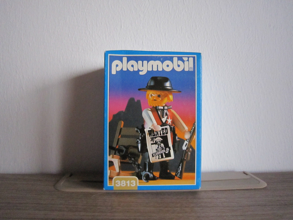 PLAYMOBIL 3813 Sheriff mit Schaukelstuhl – Vorderseite der Originalverpackung