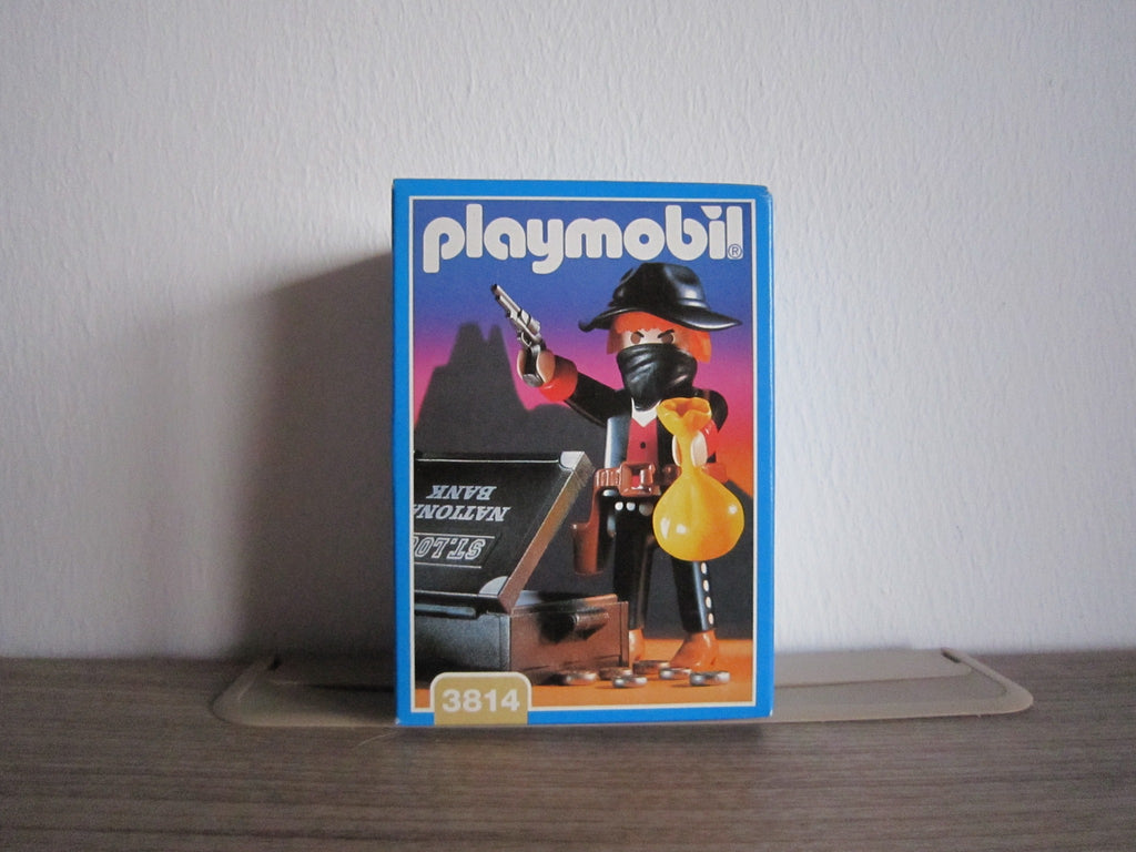PLAYMOBIL 3814 Bandit mit Geldtruhe – Vorderseite der Originalverpackung