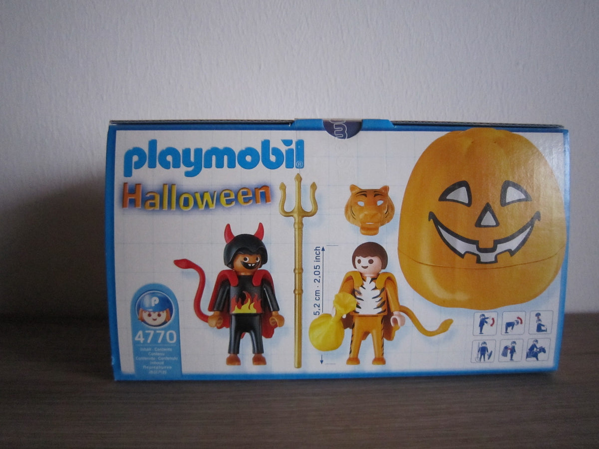 PLAYMOBIL 4770 Halloween – Rückseite der Originalverpackung mit Figuren und Zubehör