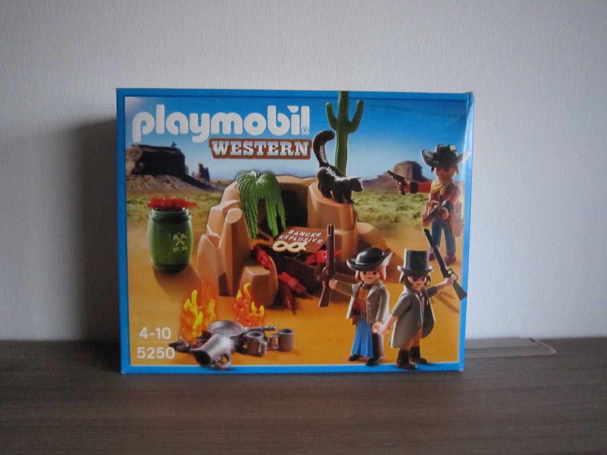 PLAYMOBIL 5250 Banditenversteck mit drei Figuren – Vorderseite der Originalverpackung