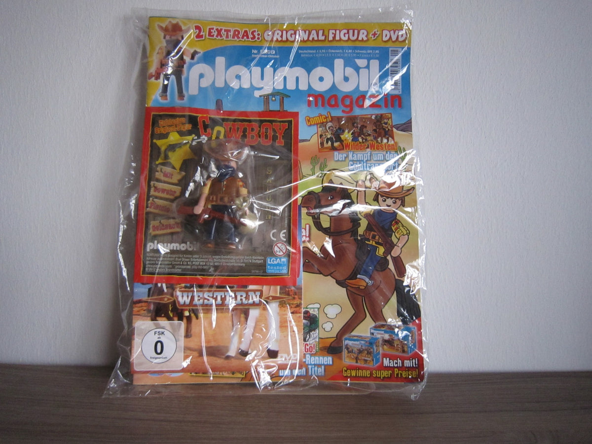 PLAYMOBIL-Magazin 5/2012 mit Cowboy-Figur und Western-DVD in Folienverpackung