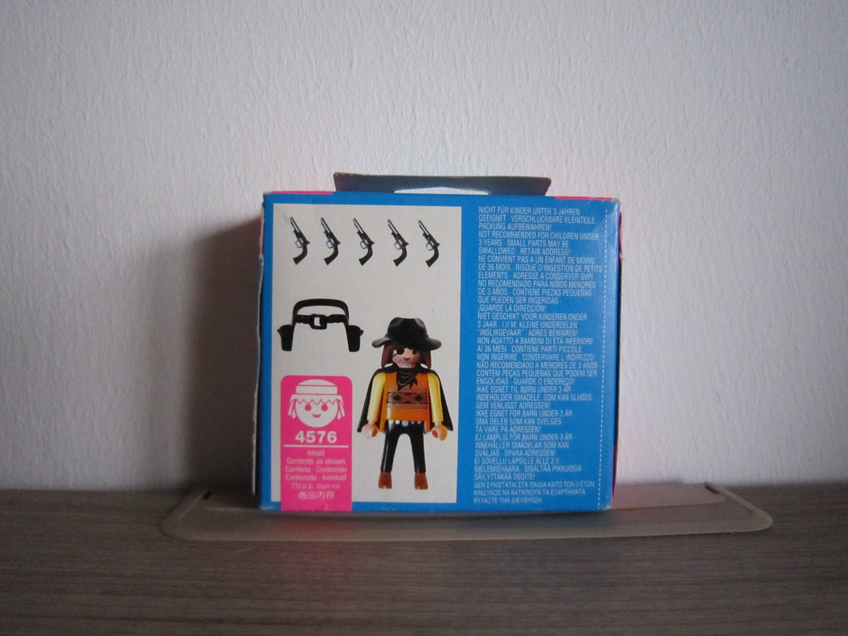PLAYMOBIL Special 4576 Revolverheld – Rückseite der Originalverpackung