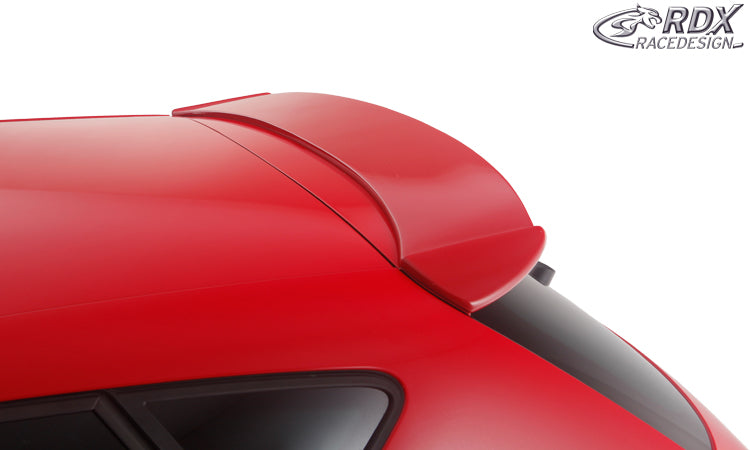 Lackiertes Montagebeispiel am SEAT Leon 5F – geliefert wird ein unlackierter Spoiler