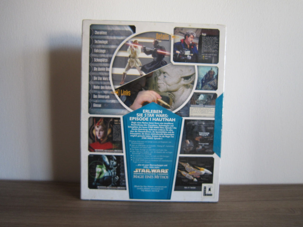 Star Wars Episode I – Magie eines Mythos, Rückseite mit Inhalten der Multimedia-Enzyklopädie
